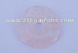 NGP601 5pcs 5*35mm rose quartz gemstone donut pendants wholesale