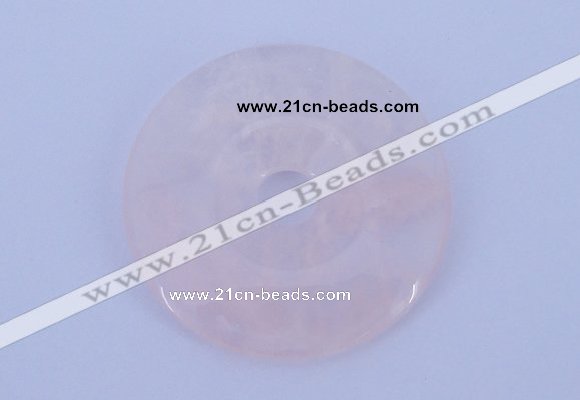 NGP601 5pcs 5*35mm rose quartz gemstone donut pendants wholesale