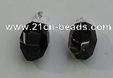 NGP6015 18*30mm - 22*35mm freeform smoky quartz pendants