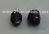 NGP6017 18*30mm - 22*35mm freeform amethyst pendants