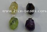 NGP6018 18*30mm - 22*35mm freeform mixed gemstone pendants