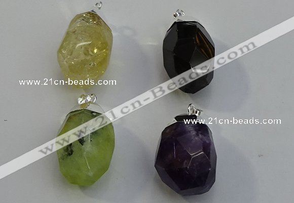 NGP6018 18*30mm - 22*35mm freeform mixed gemstone pendants