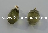 NGP6021 18*30mm - 22*35mm freeform lemon quartz pendants