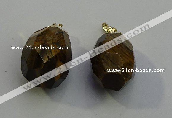 NGP6024 18*30mm - 22*35mm freeform yellow tiger eye pendants