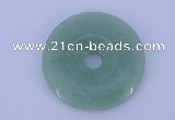 NGP604 5pcs 6*40mm green aventurine gemstone donut pendants wholesale