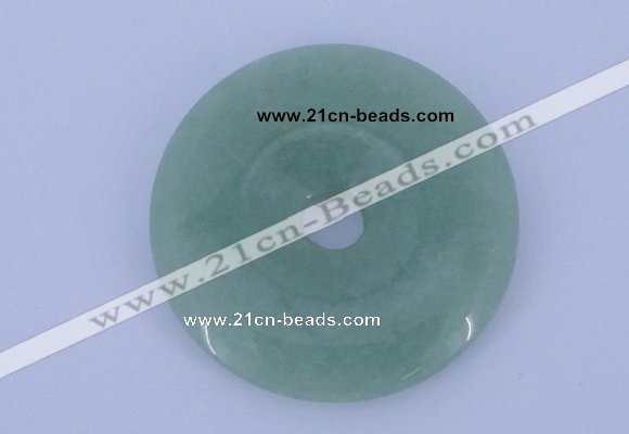 NGP604 5pcs 6*40mm green aventurine gemstone donut pendants wholesale