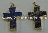 NGP6043 30*40mm - 35*45mm cross labradorite pendants