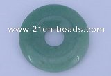 NGP608 5pcs 7*45mm green aventurine gemstone donut pendants wholesale