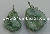 NGP6088 35*40mm – 45*50mm freeform druzy quartz pendants