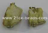 NGP6091 35*40mm – 45*50mm freeform druzy quartz pendants