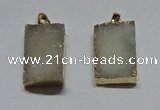 NGP6094 20*30mm – 22*35mm rectangle druzy quartz pendants