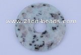 NGP610 5pcs 5*45mm kiwi stone donut pendants wholesale