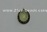 NGP6100 20*25mm - 22*30mm oval lemon quartz pendants wholesle