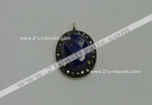 NGP6102 20*25mm - 22*30mm oval lapis lazuli pendants wholesle