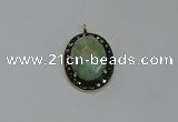 NGP6103 20*25mm - 22*30mm oval amazonite pendants wholesle