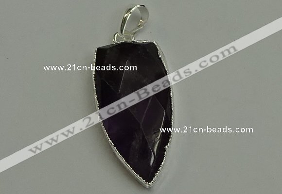 NGP6106 12*35mm - 15*40mm arrowhead amethyst pendants