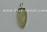 NGP6108 12*35mm - 15*40mm arrowhead lemon quartz pendants