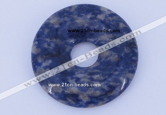 NGP611 5pcs 7*40mm new sodalite gemstone donut pendants wholesale