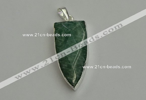 NGP6112 12*35mm - 15*40mm arrowhead amazonite pendants