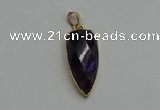 NGP6116 12*35mm - 15*40mm arrowhead amethyst pendants