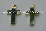 NGP6171 25*40mm - 30*40mm cross agate gemstone pendants