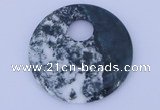 NGP621 5pcs 6*50mm agate gemstone donut pendants