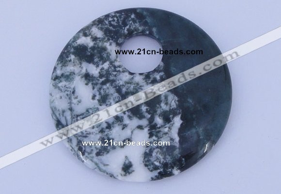 NGP621 5pcs 6*50mm agate gemstone donut pendants