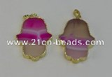 NGP6256 22*40mm - 25*45mm hamsahand agate gemstone pendants