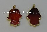 NGP6257 22*40mm - 25*45mm hamsahand agate gemstone pendants