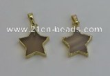 NGP6266 20mm star agate gemstone pendants wholesale