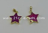 NGP6269 20mm star agate gemstone pendants wholesale