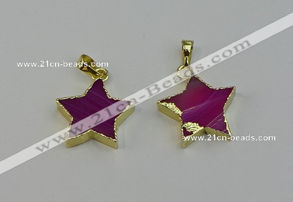 NGP6269 20mm star agate gemstone pendants wholesale