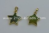 NGP6271 20mm star agate gemstone pendants wholesale