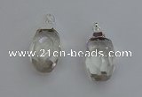 NGP6292 18*30mm - 22*35mm faceted nuggets white crystal pendants
