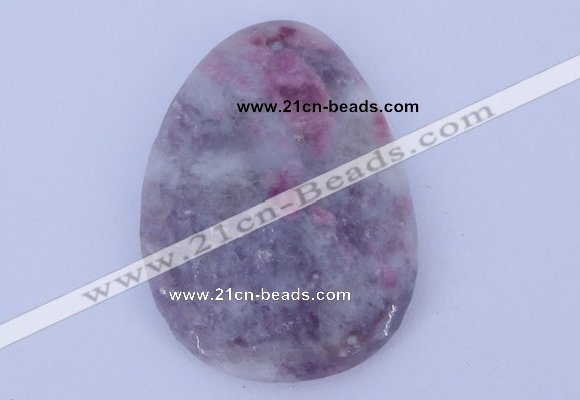 NGP630 5pcs 33*45mm freeform lilac jasper gemstone pendants