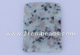 NGP636 5pcs 35*45mm rectangle kiwi stone pendants wholesale