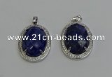 NGP6363 25*30mm oval lapis lazuli pendants wholesale