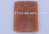 NGP637 5pcs 33*45mm rectangle red aventurine gemstone pendants