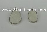 NGP6381 18*25mm - 25*35mm freeform druzy agate pendants