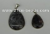 NGP6385 18*25mm - 30*40mm flat teardrop agate pendants