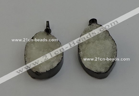 NGP6394 25*30mm - 35*40mm freeform druzy agate gemstone pendants