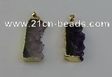 NGP6400 18*30mm - 25*40mm freeform druzy amethyst pendants