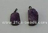 NGP6408 15*25mm - 16*28mm freeform druzy agate pendants