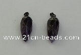 NGP6436 12*24mm - 15*30mm faceted bullet amethyst pendants