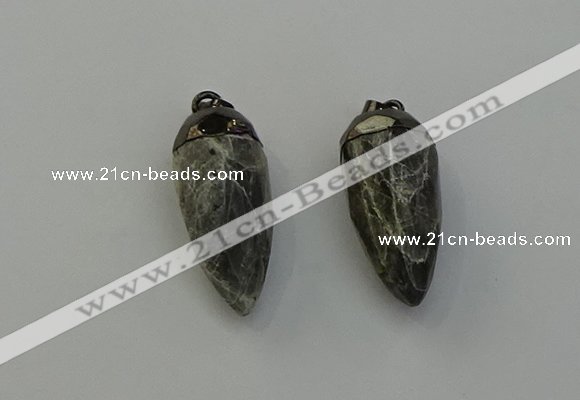 NGP6440 12*24mm - 15*30mm faceted bullet labradorite pendants