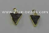 NGP6548 18*20mm - 20*25mm triangle druzy agate gemstone pendants