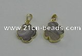 NGP6554 20*20mm - 22*22mm flower druzy agate pendants