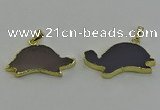 NGP6558 16*38mm - 18*40mm tortoise agate gemstone pendants