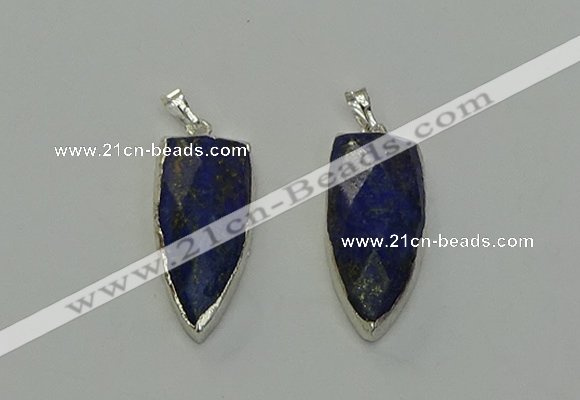 NGP6563 12*35mm - 15*40mm arrowhead lapis lazuli pendants