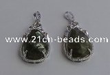NGP6621 22*30mm faceted teardrop labradorite gemstone pendants